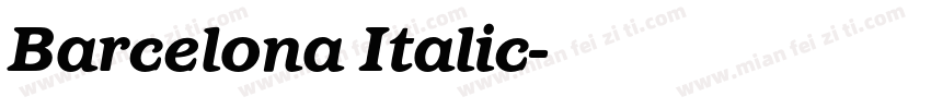 Barcelona Italic字体转换
